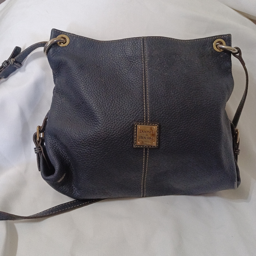 Navy Dooney & Bourke Pebbled Leather Crossbody